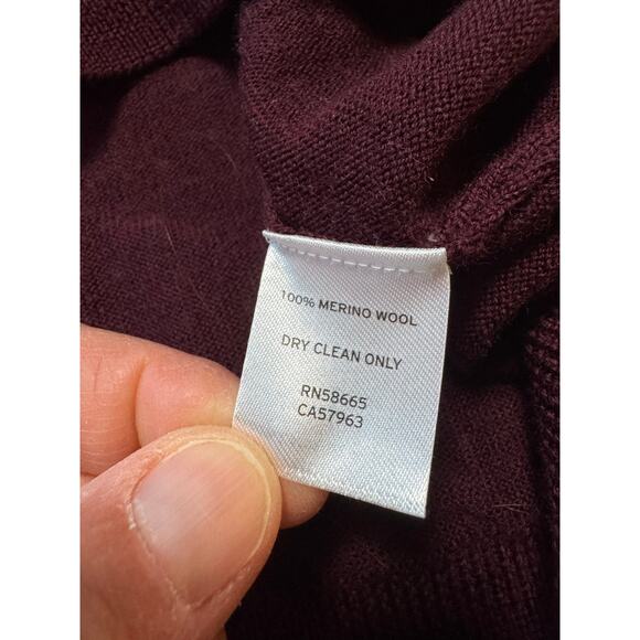 NORDSTROM 100% Merino Wool lightweight Sweater Vest; Maroon; LG; Classic; - Picture 5 of 6